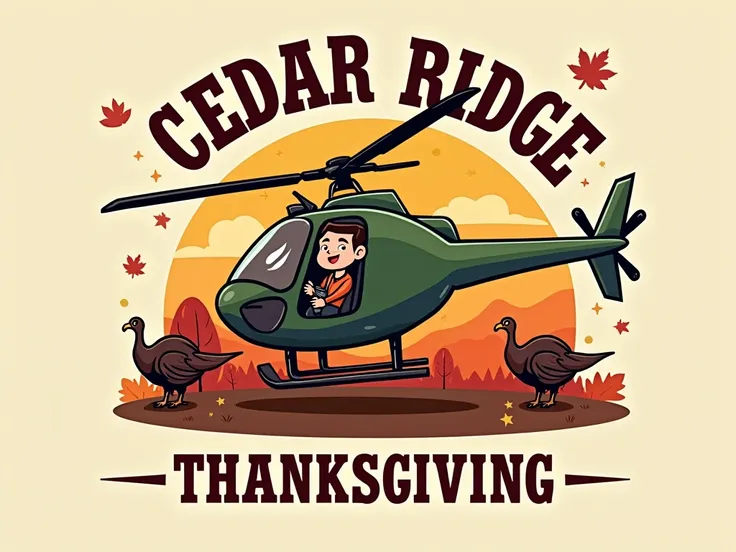 design for our companys Thanksgiving party shirts. The logo needs to be cartoonish, incorporating our company name along with a Thanksgiving-themed illustration featuring a turkey and some autumn leaves.

Key Requirements:
- The design should be tailored f...