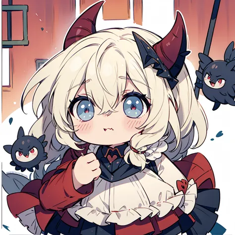 a fluffy and adorable little devil is creeping into the lord's chest、