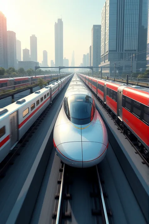 Maglev train vs Railway trains 