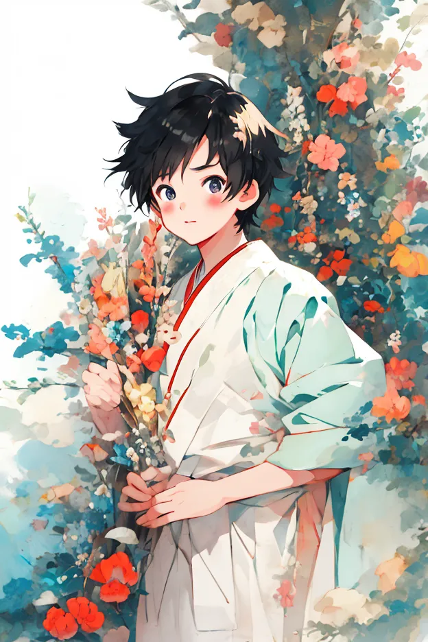 very cute boys ,มีปีก,illustration、anime、illustrations