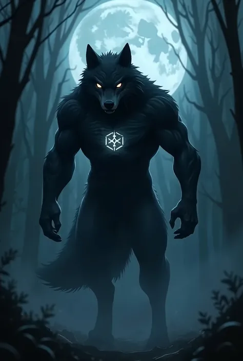 Visualize a creature blending Blitzwolfer’s strength with the stealth of a wolf. This hybrid has Blitzwolfer’s dark, muscular body and sharp claws, mixed with a wolf’s fur and intense gaze. The Omnitrix symbol glows on its chest, shining faintly in the moo...