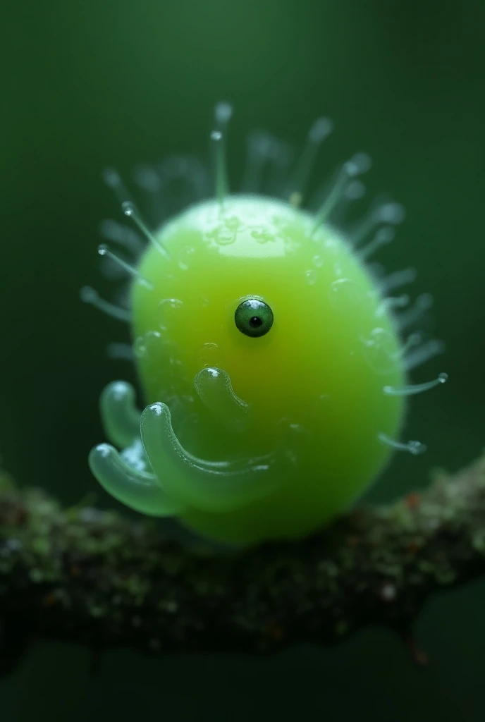 Small Jelly like parasite,green color