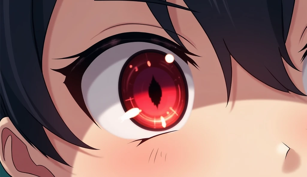 Only around the eyes, Red eye, Anime, easy eye design, Boy