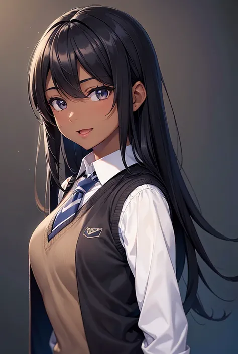 a beautiful girl, artistic, mysterious, dark skin, 30yo,

score_9, score_8_up, score_7_up, scope_6_up, 
masterpiece, best quality, ultra detailed, highres, 4k, 8k, extremely detailed CG, Cinematic, 8K wallpaper, 

gentle smile,　alluring gaze,　half-lidded e...