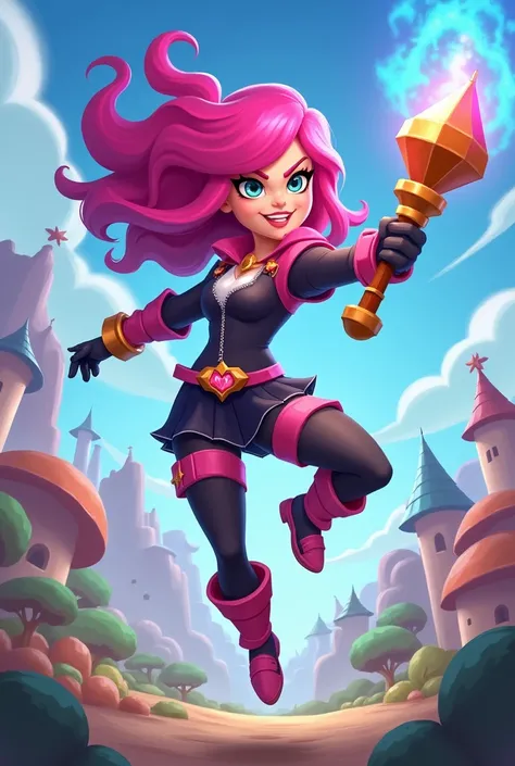 Genera una imagen de janet de brawl stars