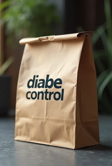 Kraft paper bag that says  "diabe-control " What is for delivering food that is eye-catching 
