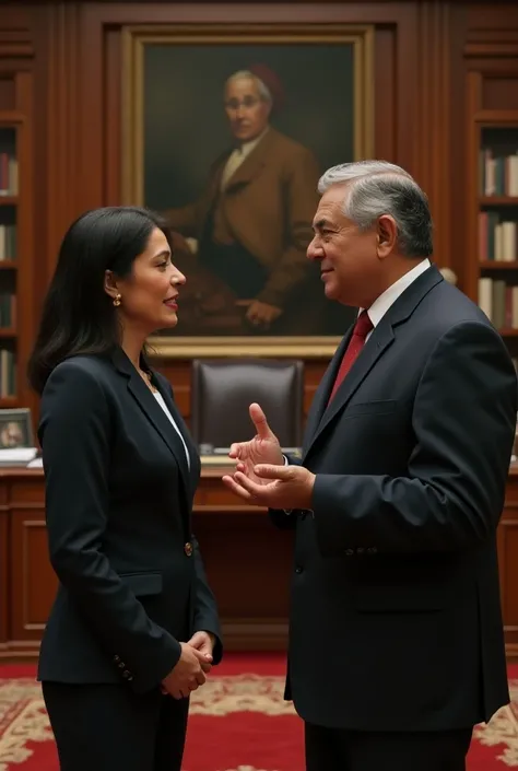 Xóchitl Gálvez working with AMLO