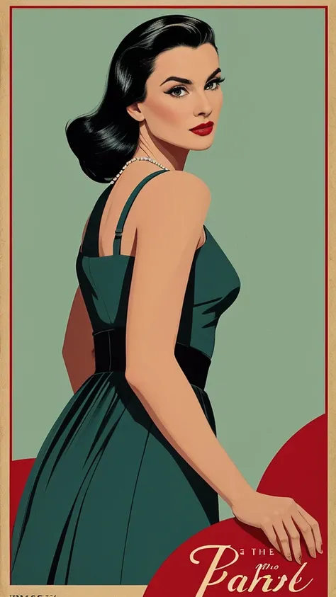  stunning masterpiece that captures the essence of a vintage spy film from the 1960s. The artwork should be an 8k wallpaper, showcasing a highly detailed poster featuring a seductive female assassin with striking black hair styled in iconic 1960s fashion. ...