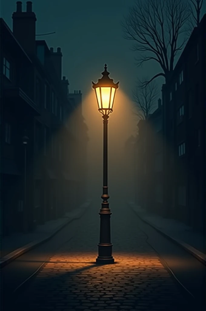 A pole lighting the street alone 