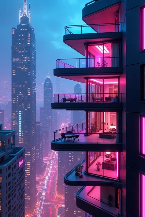 Penthouses in neon tones