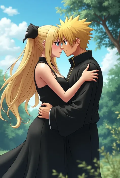 Busty blondeMILF Tsunade Senju from Naruto Kisses With Blonde Boy Naruto Uzumaki