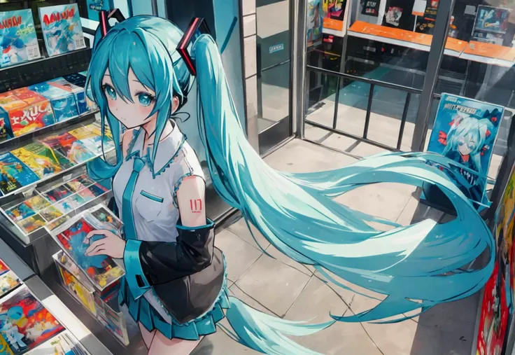  Hatsunemiku, Comic book ,  comic cafe,  walk around , rest