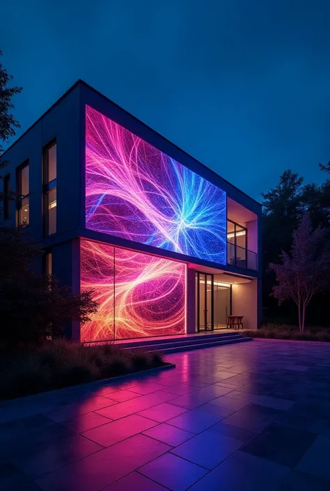 Futurestic led lights on house wall Business idea 