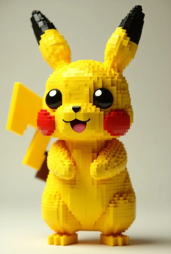 Pikachu as a Lego model high resolution masterpiece 