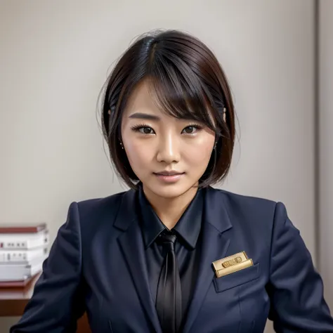 (best quality,4k,8k,highres,masterpiece:1.2) asian woman in a suit , a office woMAN wearing a SUIT ,professional portrait, real photo