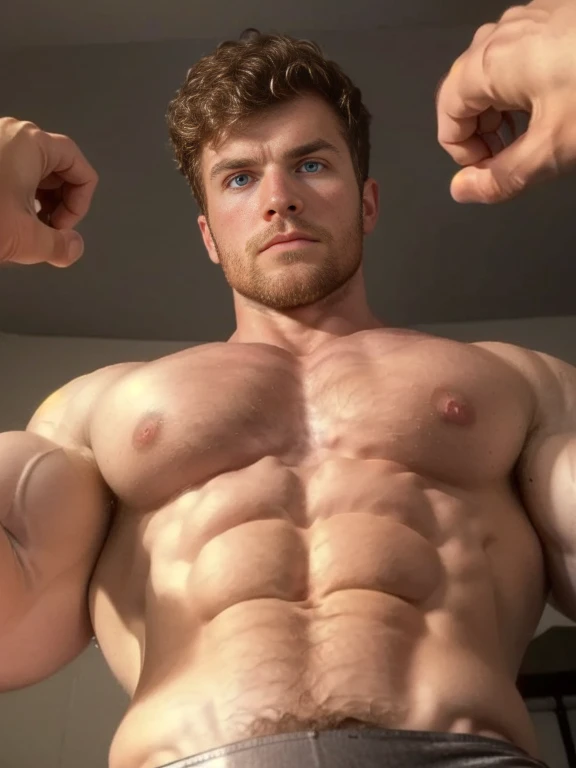 brunette, Masterpiece, denoise, void noise, one man, best quality, 8k resolution, male focus, focus only, amazing composition, volumetric lighting, super quality, elegant, Very detailed, front view, -----------, muscular, (pale skin), ((((((Caucasian man))...