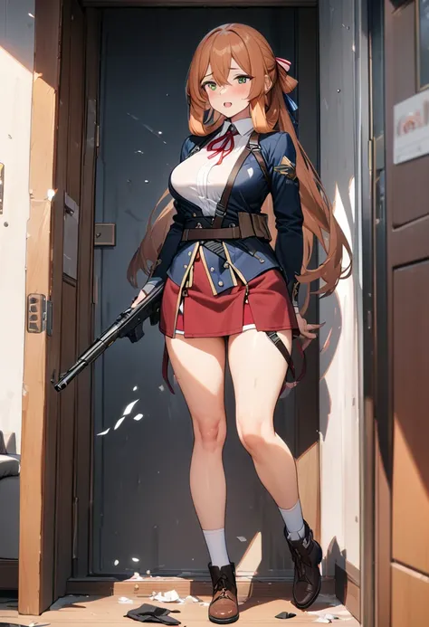 8k,masterpiece,best quality,ultra detailed,break, springfield (girls frontline) , full body ,
