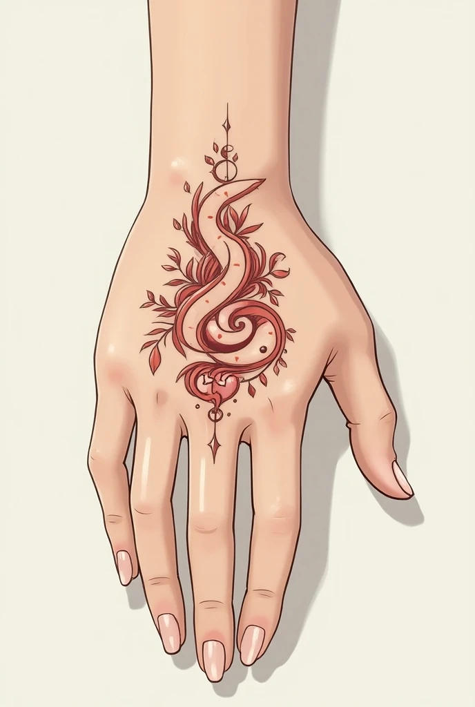 Lawoon tattoo on anime boy hand