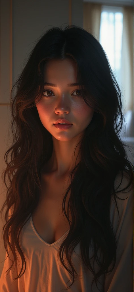 ((RAW Photo), absurd, ( absurd resolution )),  masterpiece ,  better quality, ( Extremely detailed 8k unit CG wallpaper), ( best illustration), (Best shadow),  realistic lighting ,  detailed and beautiful brightness , ((21 years old)), girl,  long hair 