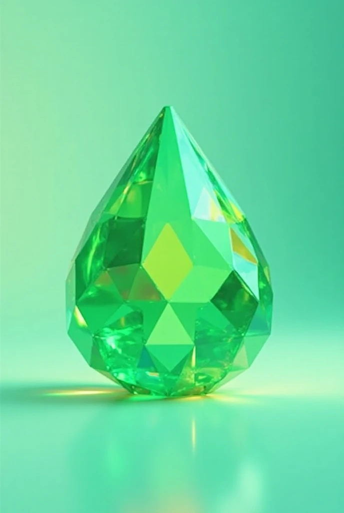 A green Tik Tok logo shaped diamond 