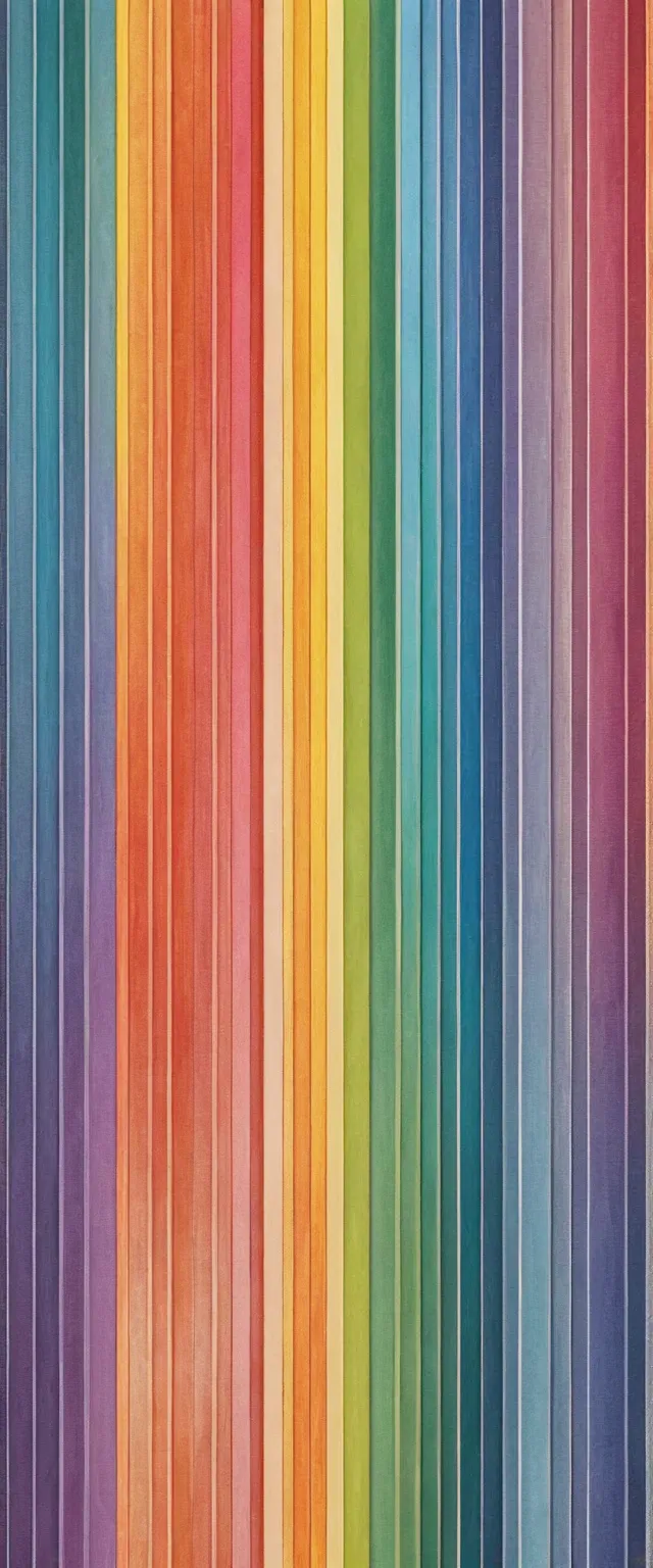 (masterpiece, Best Quality,  very detailed, 8k wallpaper), Gradated vertical stripes composed of geometric patterns,Rainbow,straight