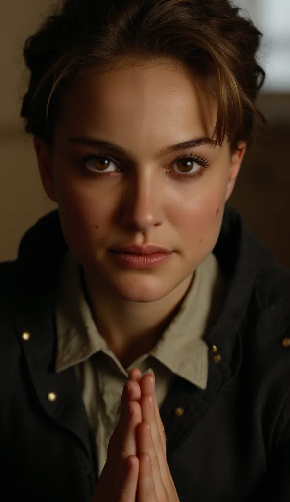 Photographic, Full body, 2028 years American film,  Natalie Portman as Dr. Taliban ,The Miracle Worker 3, winner of the Académie Award for Best Actress, Helen Kellers Story, teacher who guides a blind, deaf and mute girl, closed eye 12-age girl ,(super det...