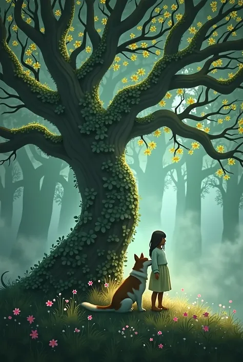 Tree of Life    girl  dog

