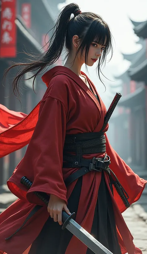  highest quality 　 8K Japanese Beauties 　Wonderful world　 Marvelous Outfits 　Great background 　Armed with a combat knife　whole body　 fantastic architecture　Fighting Stance　 Sweat is pouring out 　 disheveled hair　respite　 carrying weapons 　The numbers are v...