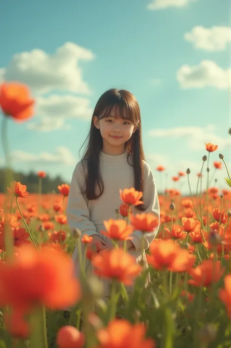  to create a poster for the Canon EOS camera and its slogan .   The poster included the slogan “We mean what you see and the beautiful scenery” (A girl on the flower  )   was filmed in the third POV show  