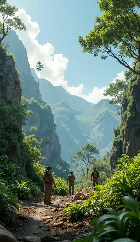 Create a 4K image of a large-scale ecological rehabilitation project on Pandora. The scene shows teams of human and Navi environmentalists planting native flora and reintroducing species that were on the brink of extinction. Advanced drones and Navi techni...