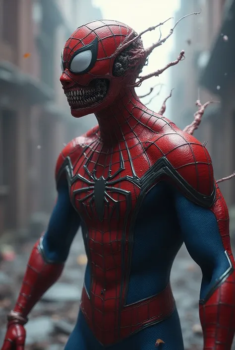 Spider-Man transforms into an alien