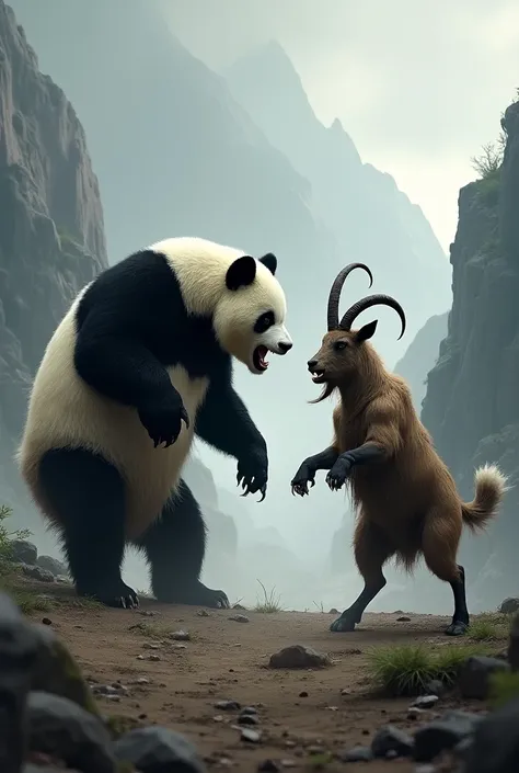 Panda + goat image dangerous image