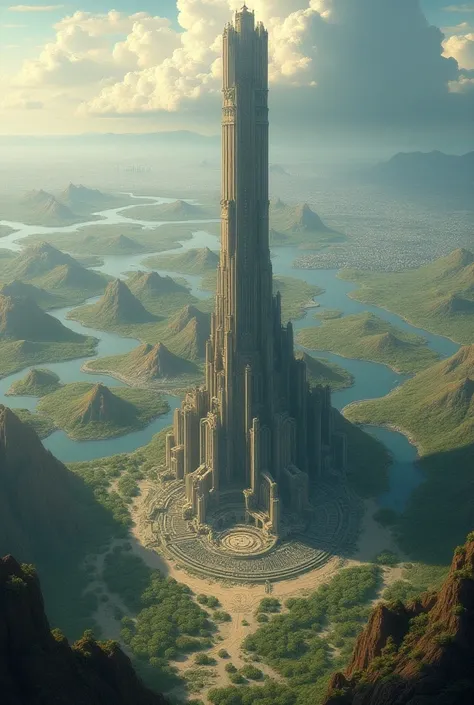 A map，It contains a trillion-meter tall tower，