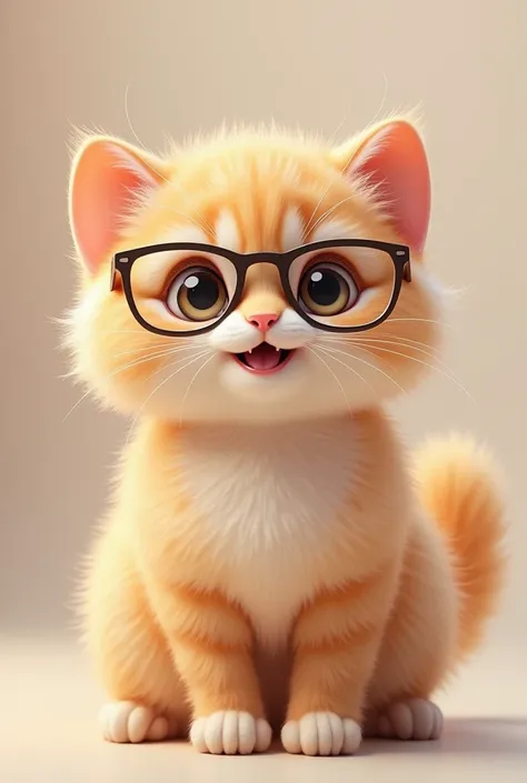 cute cat with glasses