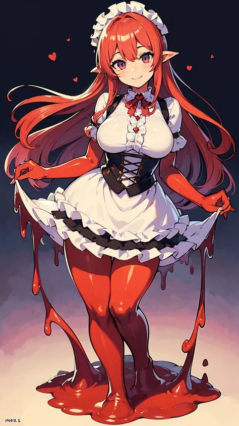 ((masterpiece,best quality,ultra-delicate,Perfect Face,detailed eyes,16k,high resolution,very beautiful girl)),((high viscosity red slime body ,melting legs:2.5,Best Anime)),sharpnes,clear,The Art of Phenomenal Depictions,melting red long hair:1.5,(1 girl)...