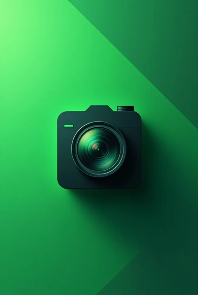 Want a logo for content creation which should include a camera in it and color should be green and black include a camera