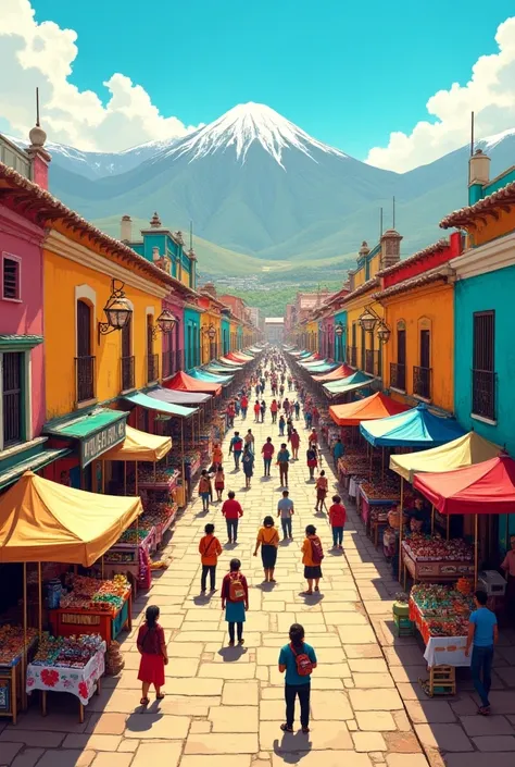 You can create the Alasitas festival in the city La Paz Bolivia in a cartoon and all the miniature products to buy.  