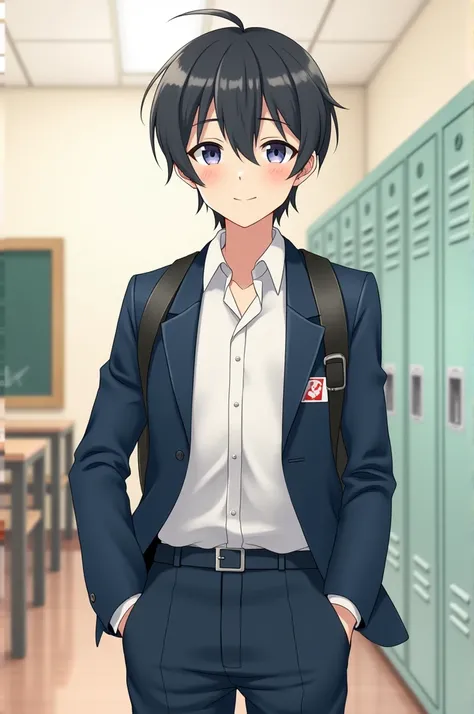 Anime boy school uniform 