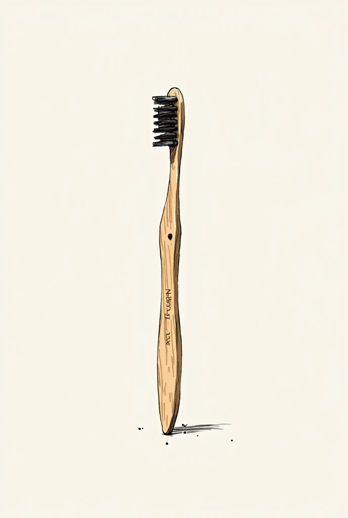 They create a sketch to sell a bamboo toothbrush including the sketch 