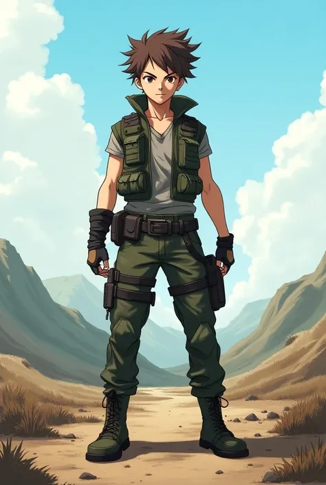 He is in the Hunter X Hunter series and he is wearing a PUBG game