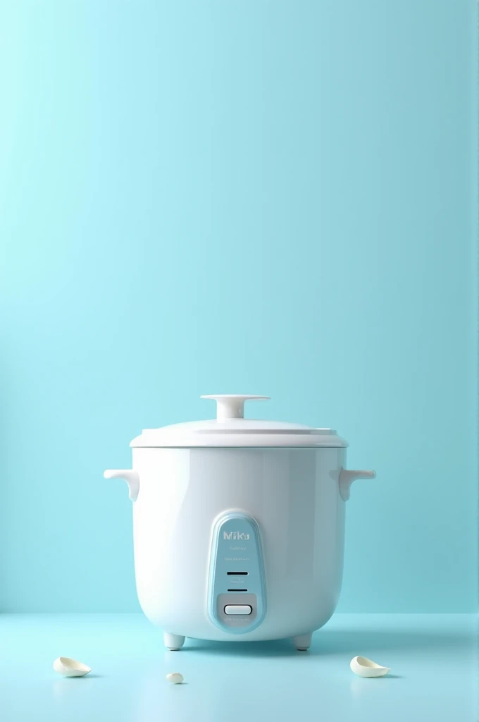 Draw a kuku rice cooker on a light blue background, just like the picture