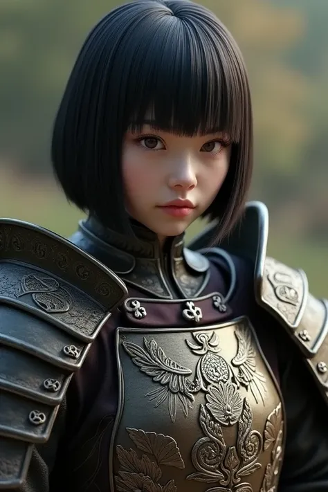 (Best Quality,4K,8k, Hi-Res,masterpiece:1.2), very detailed,(Realistic,photoRealistic,photo-Realistic:1.37),Maid,( full body)、 Textured Super Straight Short Bob Haircut、Gaze of Contempt 、anger、Nipples、 perfect anatomy、 faces with a depth of writing , Samur...