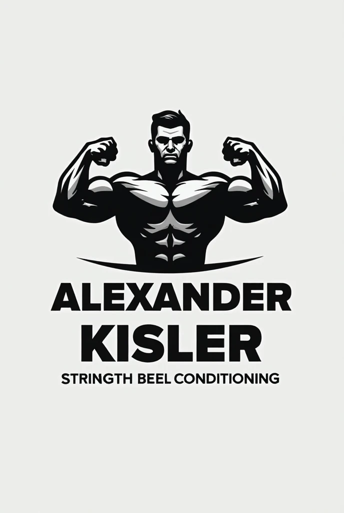 Create a logo for “Alexander Kisler Strength and Conditioning” with Athlete icon style