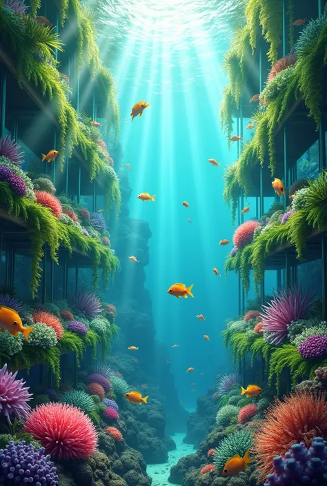 Create hydroponic the Sea vegetables and fish 