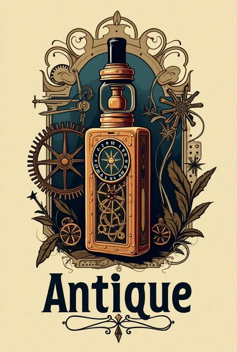 vape logo for shop called antique 