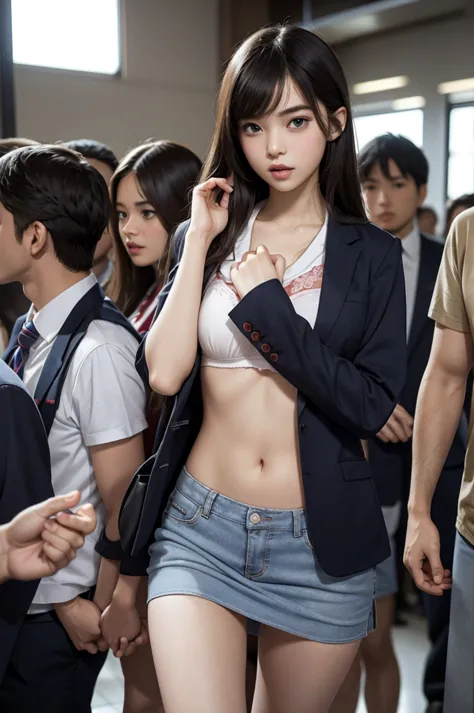 horny male students hunt for neat and beautiful female students ,  female students are forced to expose their sexy underwear by ...