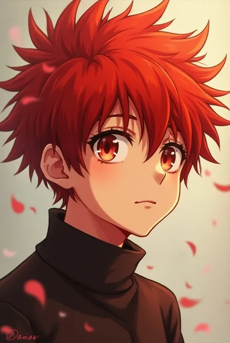 Anime boy red hair