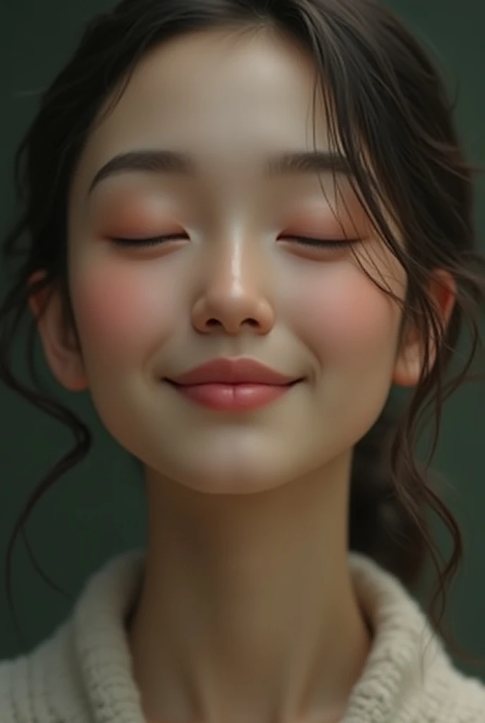 A serene image of a person with eyes closed, gently smiling as they visualize.

Alternatively, a close-up of someone’s face with a peaceful expression, evoking a sense of belief and focus.