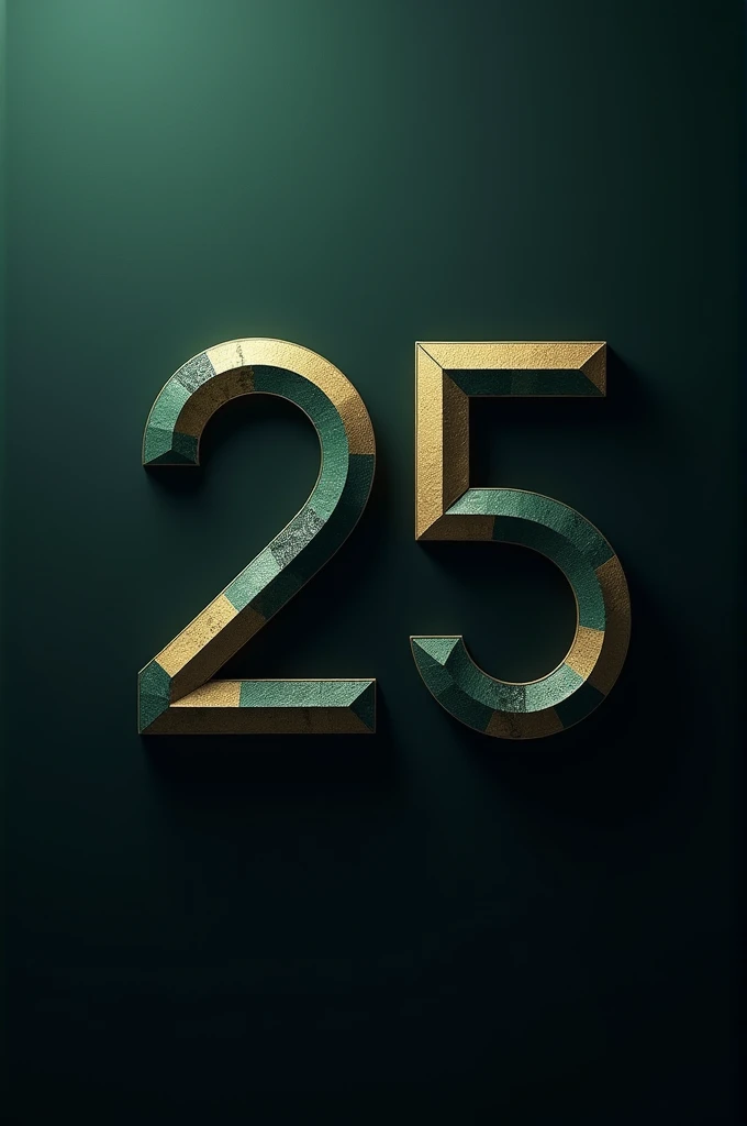 Number 25 wallpaper in black and green background 