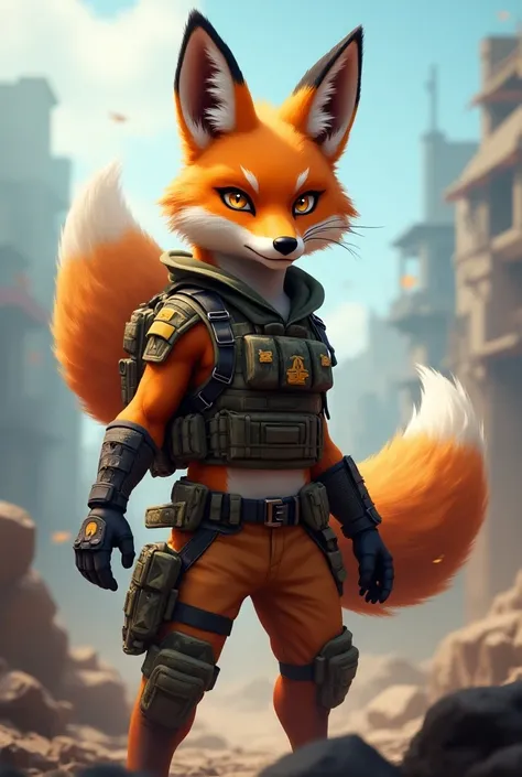 Create a fox with Free Fire clothing